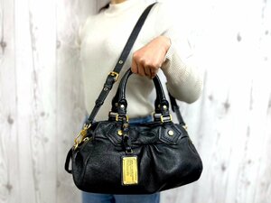 極美品 MARCBY MARCJACOBS マークバイマークジェイコブス ハンドバッグ ショルダーバッグ バッグ レザー 黒 2WAY 69569