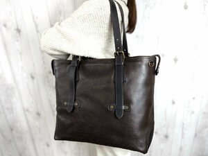 極美品 LOUIS VUITTON ルイヴィトン ユタ キオワ カフェ トートバッグ ショルダーバッグ バッグ M95453 レザー 茶 A4可 メンズ 69466