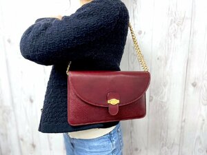 極美品 Christian Dior クリスチャン ディオール ヴィンテージ ハンドバッグ ショルダーバッグ バッグ レザー ボルドー 3WAY 69894