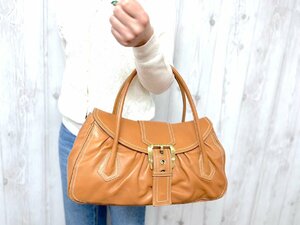 極美品 CELINE セリーヌ ハンドバッグ ショルダーバッグ バッグ レザー 茶 69809