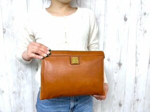 極美品 CELINE セリーヌ セカンドバッグ クラッチバッグ バッグ レザー 茶 メンズ 69878