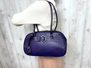 極美品 PRADA プラダ ハンドバッグ ショルダーバッグ バッグ B10749 レザー 紫 69774