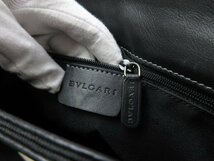 極美品 BVLGARI ブルガリ トートバッグ ハンドバッグ バッグ レザー 黒 A4収納可 69098Y_画像8