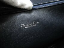 極美品 Christian Dior クリスチャン ディオール ヴィンテージ トロッター ハンドバッグ ショルダー バッグ キャンバス×レザー 紺系 69567_画像8