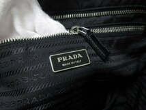 極美品 PRADA プラダ テスート トートバッグ ショルダーバッグ バッグ ナイロン×サフィアーノレザー 黒 A4収納可 69658Y_画像10