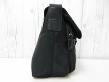 極美品 PRADA プラダ テスート ショルダーバッグ バッグ ナイロン×レザー 黒 メンズ 69850_画像5