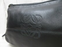 極美品 LOEWE ロエベ ショルダーバッグ バッグ レザー 黒 69726Y_画像9