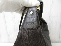 極美品 TOD'S トッズ ハンドバッグ ショルダーバッグ バッグ レザー 茶 69862_画像10