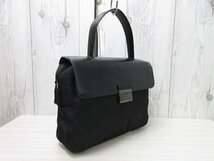 極美品 PRADA プラダ テスート ハンドバッグ トートバッグ バッグ ナイロン×レザー 黒 70091_画像4