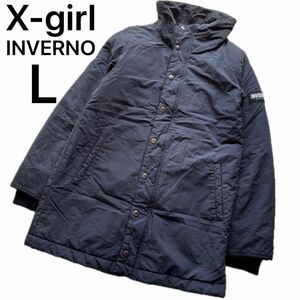 X-girl エックスガール INVERNO インヴェルノ 中綿 マウンテンジャケット ジャンパー チャコールグレー レディース 