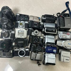 1円~フィルムカメラ ビデオカメラ まとめOLYMPUS Canon TOSHIBA Victor Panasonic SONY HITACHI など (ジャンク品 動作未確認 GK) 