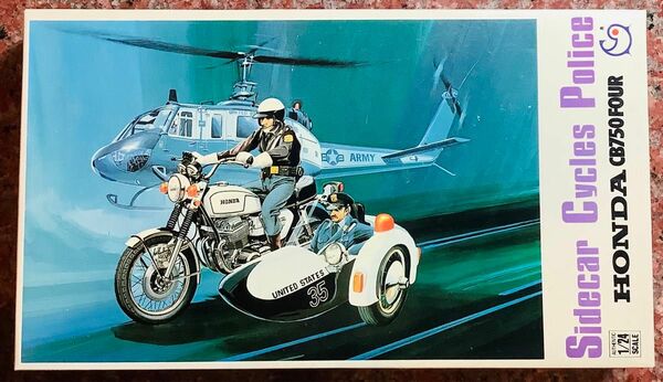 1/24 プラモデル　サニー　ホンダ　CB750FOUR ポリスサイドカー　 未組立品 当時物　HONDA