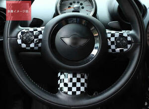  free shipping MINI Mini Cooper R55 R56 R57 R58 R59 R60 steering wheel cover black white . manner 3 point set 