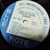 【美品 CLASSIC RECORDS】The Horace Silver Quintet & Trio - Blowin' The Blues Away ホレス・シルバー 200g重量盤 両面深溝・BG刻印_画像5