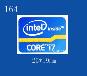 即決164【 intel Core i7 】エンブレムシール追加同梱発送OK■ 条件付き送料無料 未使用