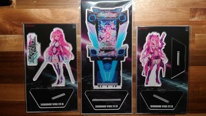 [SDVX]SOUND VOLTEX acrylic fiber stand 3 piece set 