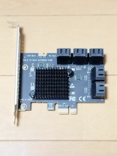 ジャンク PCIe×1、10ポートSATA3.0 拡張カード