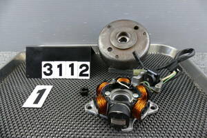 【3112】 ホンダ エイプ50 AC16 純正 ジェネレーター フライホイール コイル ステーター ベース
