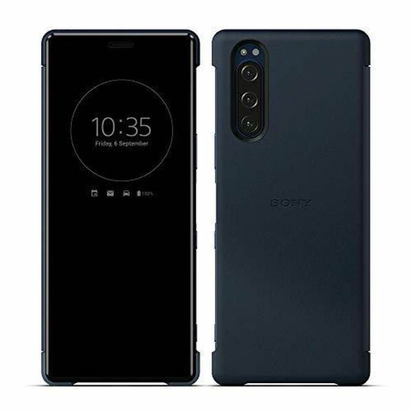 Xperia 5用 ケース スマホケース Style Cover View SCVJ10JP/L ブルー ソニー純正品 未開封