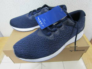  new goods box attaching mizuno Mizuno ME-03 B1GE215214 walking shoes sneakers 28cm navy blue navy E2403D