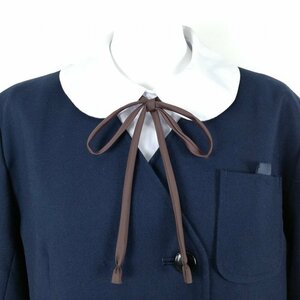 【こげ茶】ハネクトーン スクール 1061 紐タイ 棒タイ 制服 無地 ナイロン 新品 LC1037