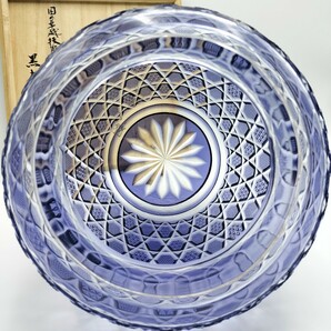 超希少品☆黒木国昭 薩摩切子 水指（切子 江戸切子 薩摩切子）の画像6