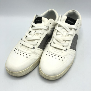 【中古】JIMMY CHOO ラメスニーカー　サイズ44 ホワイト[240010421629]