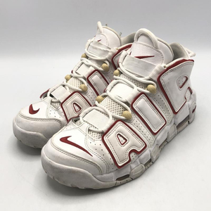 【中古】NIKE AIR MORE UPTEMPO スニーカー 26cm 921948-102 ホワイト レッド ナイキ[240010422059]