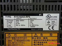 ■□ ※送料無料【管理番号NC1002】富士電機 サーボアンプ RYS102S3-RPS (通電確認済) □■_画像3