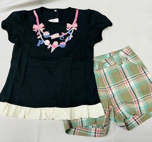 福袋3F3868*激安sale!!新品 こども服 半袖Tシャツ+ショートパンツsize150　2枚★kids★お洒落な洋服★★