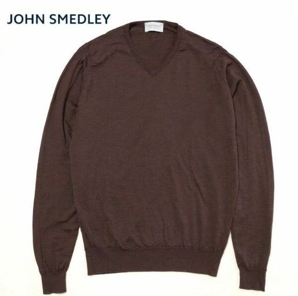 美品★JOHN SMEDLEY ジョンスメドレー★Vネック ニット セーター