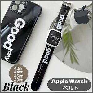 値下げしました！AppleWatch アップルウォッチ ラバー バンド ベルト ブラック 42 44 45 49