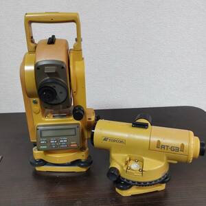 kydct 2台セット 【TOPCON/トプコン】 トータルステーション CS-20A / オートレベル AT-G3 測量機 測定器 本体ケース付【ジャンク】 #TS047