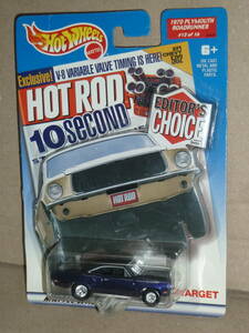 Hot Wheels EDITOR'S CHOICE 1970 PLYMOUTH ROADRUNNER HOT ROD MAGAZINE プリムス ロードランナー ホットウィール 