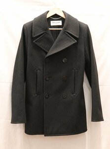 【中古美品】SAINT LAURENT PARIS サンローラン Pコート エディ期 サイズ44 6ボタン ウール ブラック ケリングジャパン【漂亮】