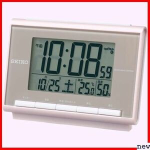 新品◆ セイコークロック SEIKO SQ698P パール 薄ピンク 表示 湿度 セイコー Clock Seiko 128