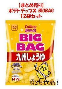 【地域限定品】ポテトチップス 九州しょうゆ BIGBAG 147g×12袋