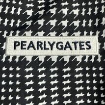 1円〜◆極美品◆希少サイズ6PEARLY GATES パーリーゲイツ ゴルフウェア フルジップアップ 千鳥格子 ロゴ メンズ 大きいサイズ 黒 XL_画像6