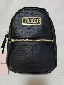  new goods unused Juicy Couture Mini rucksack black / Gold type pushed . Logo backpack black / gold JUICY COUTURE bag present 