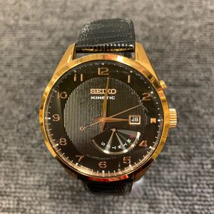 ◎【売り切り】SEIKO セイコー KINETIC メンズ腕時計5M84- 0AC0 qz