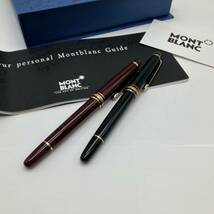 ●【売り切り】MONTBLANC（モンブラン）万年筆 マイスターシュテック ペン先K14（575）2本セット（ブラック ボルドー）_画像2