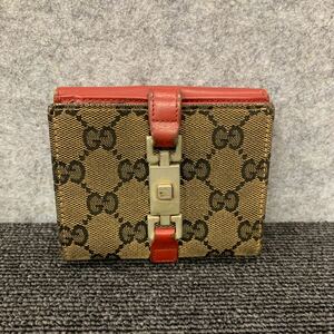 △【売り切り】GUCCI グッチ ジャッキー GGキャンバス 二つ折り財布 