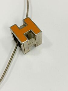 ◆【売り切り】HERMES エルメス カージュドアッシュ Hキューブ ネックレス ペンダント アクセサリー レディース シルバー系