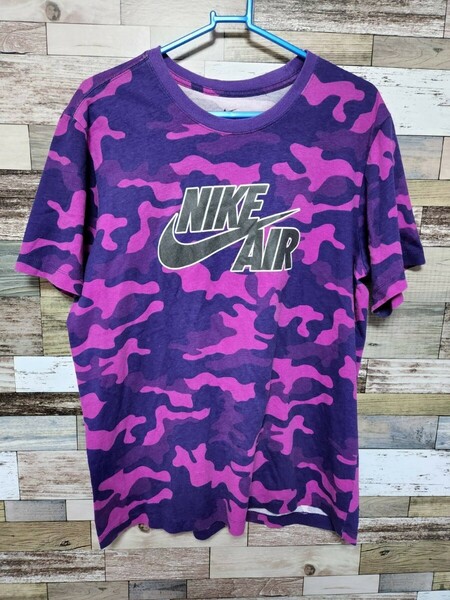 ナイキ　NIKE　カモフラ　パープル　Tシャツ　M　