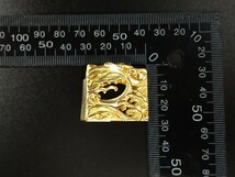 HS0　はばき　銅製彫刻　海月の図　透過し　金工　ハバキ　日本刀装具　刀剣美術　現代品_画像5