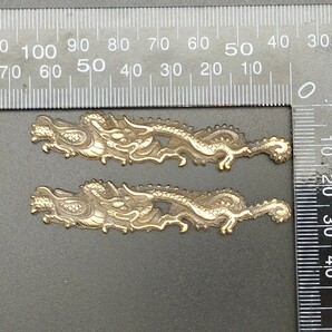 MB06 目貫 龍の図 銅製 現代作 日本刀装具の画像3