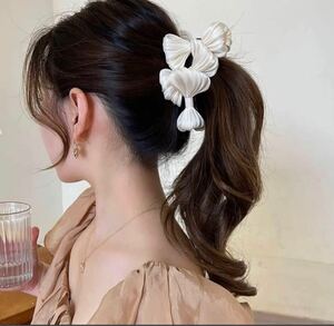 在庫少リボン　バナナクリップ　ヘアアクセサリー　髪留め