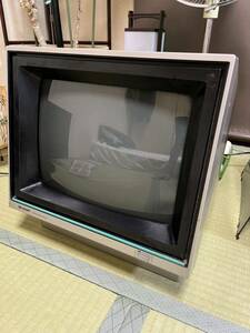  retro PC monitor sharp 14M-131C Brown tube start-up verification settled, but Junk.