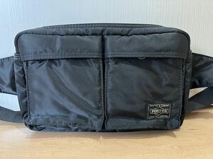 美品　PORTER ポーター タンカー ウエストバッグ 黒 ブラック TANKER WAIST BAG ウェストバッグ　ショルダー　2way 吉田カバン 送料込み