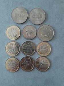 地方自治５００円硬貨７枚を含む、記念の500円硬貨を１１枚セットで如何ですか？